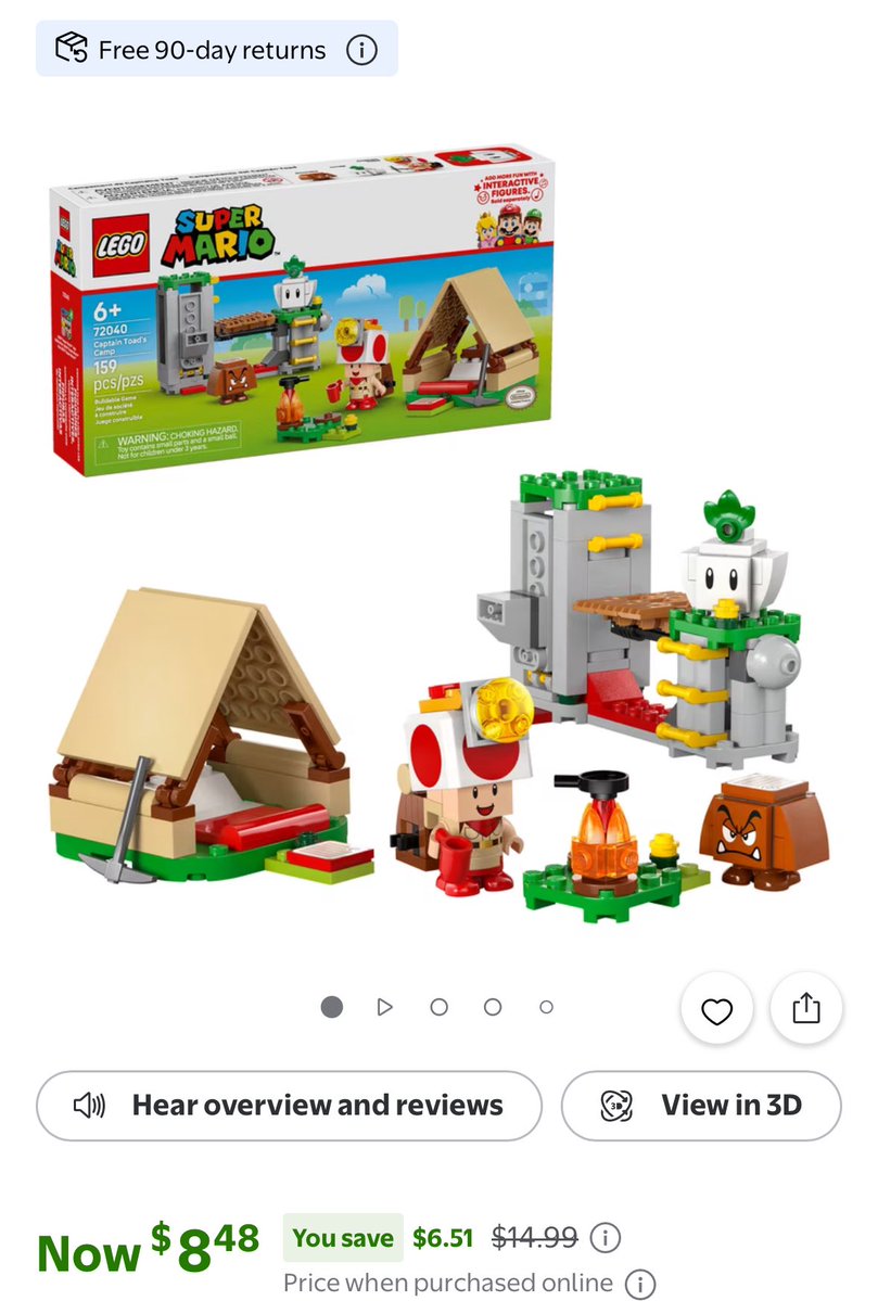 glitchtoriches's tweet photo. LEGO + SUPER MARIO FOR $8.48?!

LEGO Super Mario Captain Toad’s Camp is down to just $8.48

Regularly $14.99

https://t.co/ba85JRAKHW

Barnes &amp; Noble $14.99
Kohl’s $14.99
Five Below $14.99
eBay $20.85

LEGO and Mario at this price don’t sit for long #ad https://t.co/uYtsF5OtKt