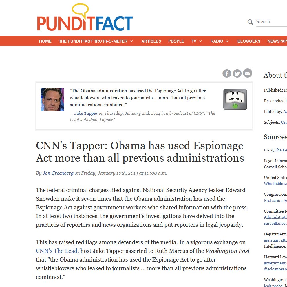 ReviewsPossum's tweet photo. But Obama did do that, not just to Fox, but to the Washington Times, the New York Post, and the Dallas Morning News.

Not only that, but the Obama Administration opposed legislation to protect reporters from being arrested for publicizing information sensitive to national security (and whatever fit that description would have been up to the Administration).

He also prosecuted more reporters and whisleblowers than all previous presidents combined.
