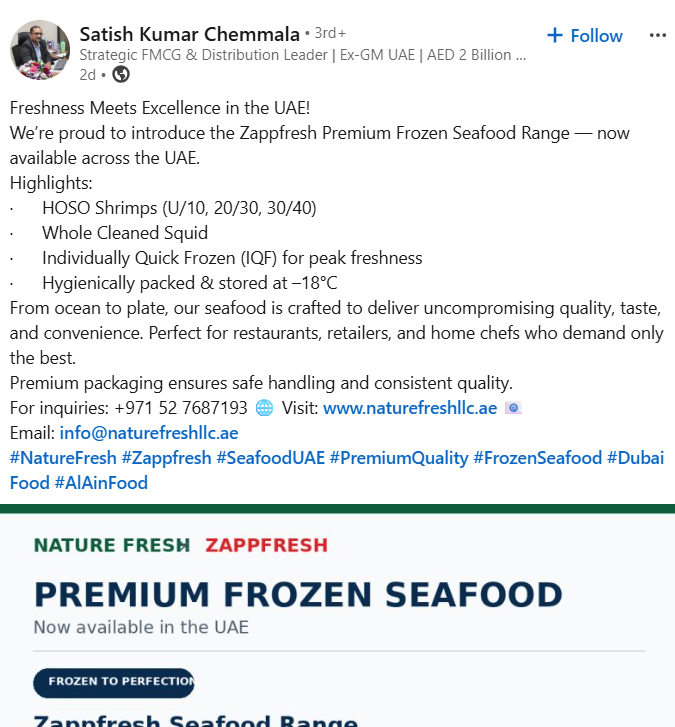 Mysticbaba360's tweet photo. DSM Fresh Food Zappfresh...Now in UAE
#SME #zappfresh #DSMFRESHFOODS https://t.co/KOZn51B0lN