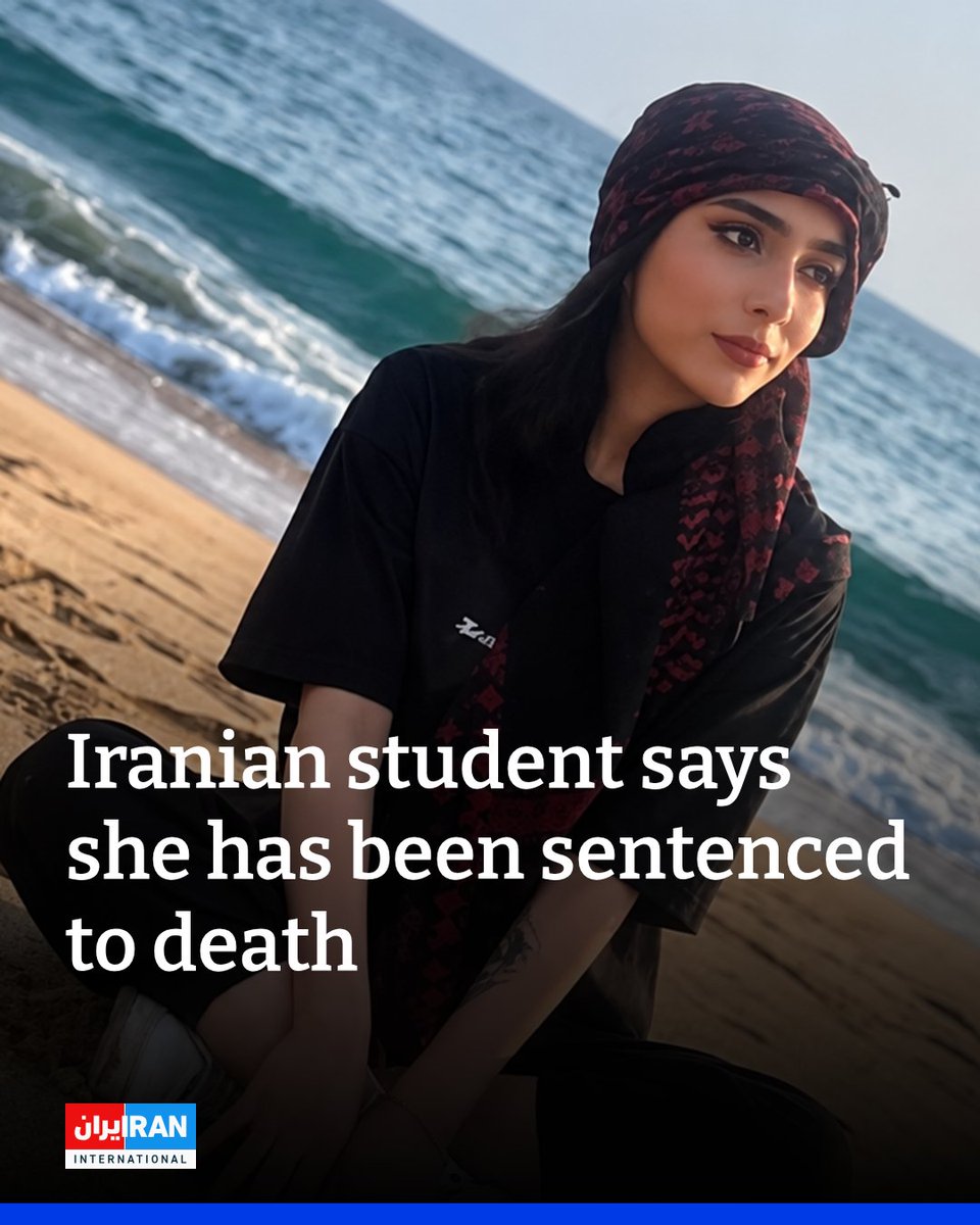 IranIntl_En's tweet photo. A 23-year-old Iranian student detained during January’s nationwide protests said a Revolutionary Court sentenced her to death, the Human Rights Activists News Agency (HRANA) reported on Sunday.

“I am an innocent young girl with so many hopes and dreams. Be my voice!” Najmeh Amini said in an audio message from Vakilabad Prison in Mashhad.

Amini, an accounting student, said the sentence was issued on September 16.

HRANA previously reported that Amini was tried on charges of “assembly and collusion” and “insulting sacred figures and the Imams.”
https://t.co/ojA3NQudkC