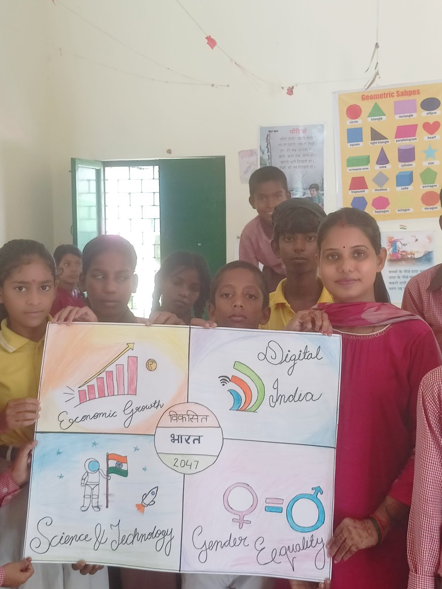 Priyamani04's tweet photo. #SevaSankapAbhiyaan #मेरेसपनो का भारत के अंतर्गत चित्र कला प्रतियोगिता 19sept 2026 #विकसित भारत 2047 P. S DARGHAT chargawa Gorakhpur https://t.co/4D2XIAgP8u