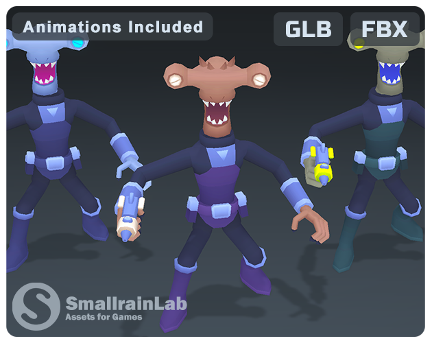 SmallrainLab's tweet photo. Game assets for #gamedev #indiedev

▶ Key Features
- Includes basic animations
- Formats：FBX / GLB

▶ itchio
https://t.co/yL7GGKwf3O

#godot #ue5 #unrealengine #unity3d 
#gameart #ゲーム制作 #ゲーム開発 https://t.co/WaQW6dGKBa