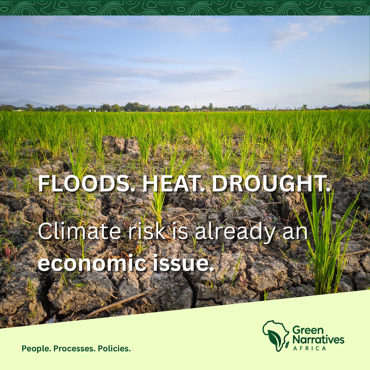 GreeNarratives's tweet photo. Climate change is showing up in food systems, infrastructure, transport, and financial structure. 

How can African economies build resilience? Share your thoughts with us. 

#ClimateChange #ClimateAction #ClimateResilience #Africa https://t.co/OpLacfHrkd