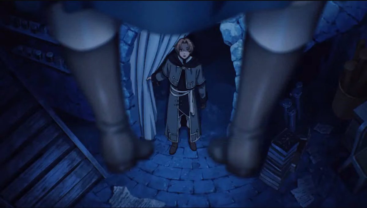 swartzzl's tweet photo. Cara o que foi esse episódio de Mushoku Tensei? Tô tremendo irmão! https://t.co/Ch7pGBeExh