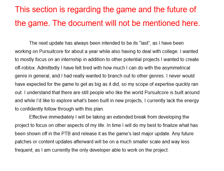 REALSTACNEWS's tweet photo. #pursuitcore

The next update is the last major update the game will recieve. https://t.co/WWKfP0IPxM