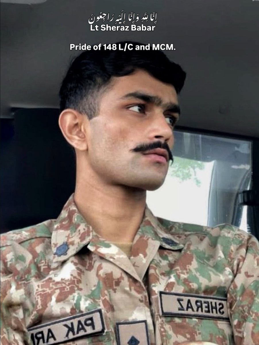Saju__302's tweet photo. (انا للّٰہ وانا الیہ راجعون)

Capt Abuzar (146 L/C - 99 Ord)
Lt Sheraz Babar (148 L/C - 56 S&amp;T ASC)

Embraced Shahadat today in Hangu when their convoy came under attack. https://t.co/Q25cHyEF0i
