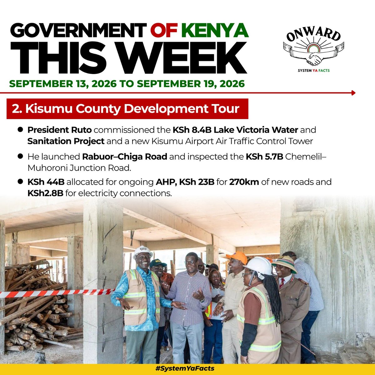 Ms_wanjii's tweet photo. This week, the Government of Kenya continued pushing development, investment and opportunities across the country, while taking Kenya’s agenda to the global stage.
#gokthisweek #rutodelivers #systemyafacts #forgingonwards https://t.co/Z0FtC0gWdA