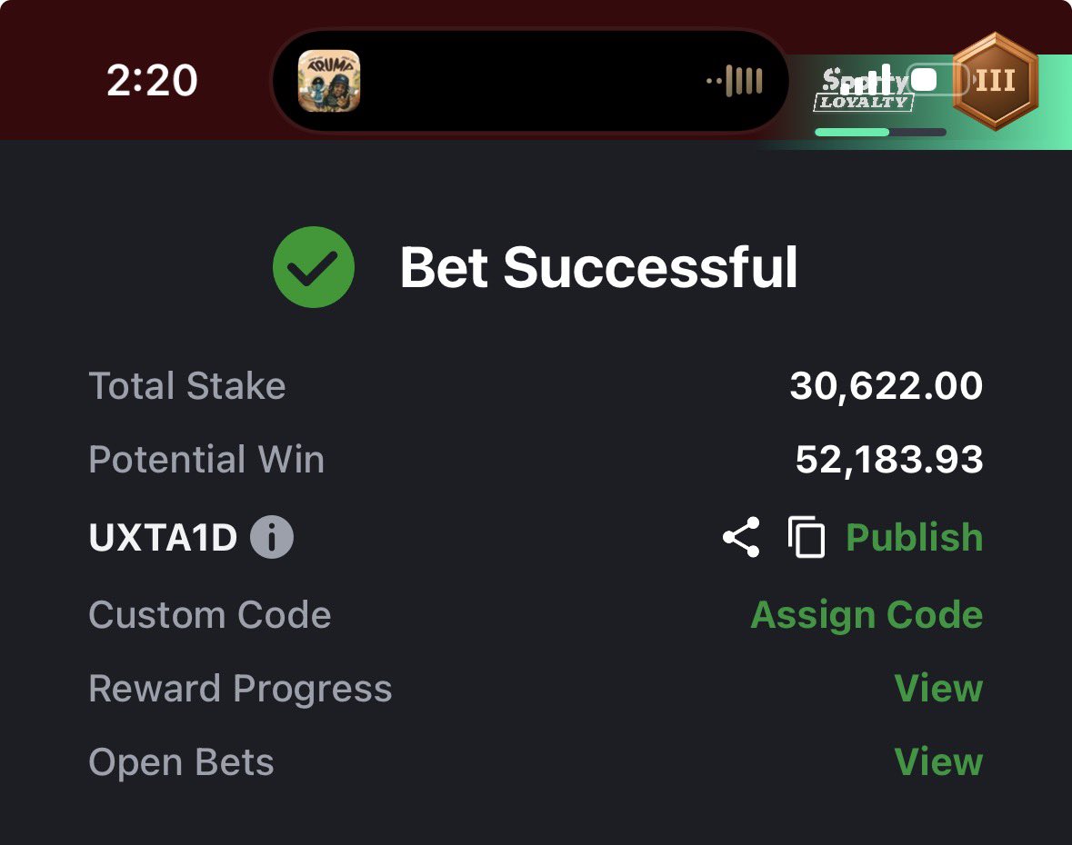 Pillxchange's tweet photo. 🪜#2,500 to 1M 

Step 6 @ 1.50 odds  

UXTA1D https://t.co/M3msByHVZd