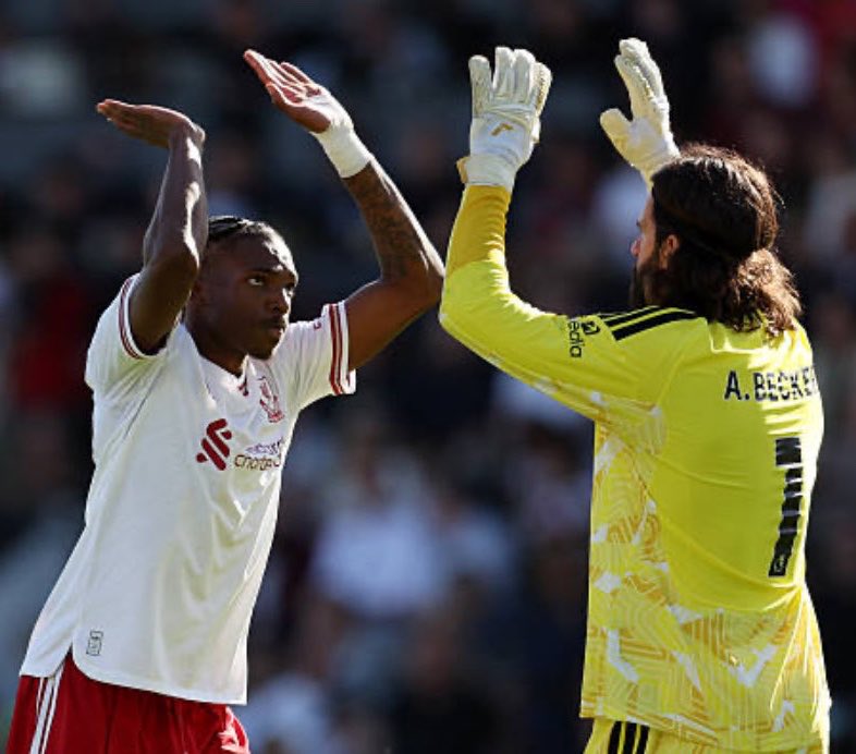 RealityLfc's tweet photo. 🚨Jeremy Jacquet on what Alisson told him after the final whistle of the game.

🗣️“It’s a great feeling to be among the best players in the world, you learn a lot from them everytime, after the game Ali came to me and said Hey Jeremy, you’re truly the reason why we didn’t conceded a goal today, he added that this is what the fans and the club as well want to see from me, perform in the pitch.”

“That really means a lot to me when the recognition begins to come from your teammates, especially someone like Ali and Van Dijk, they’re really the true stars who help me with some advices and encouragement to get better in every situation.”

“I told replied to him that he’s the best thing that ever happen to me in a club, the advice and support he gives me everyday really means a lot to me and I will always support him at the club in defense, it’s my job and I will die for the team in every aspect of a game.”

I’m loving it here at this club, arguably the best club in the world.