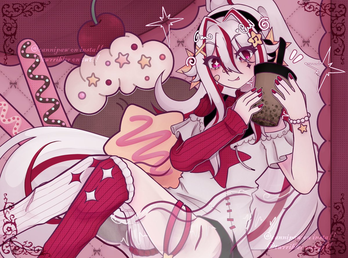 twrribler's tweet photo. Me disseram que depois que uma estrela foi exilada e veio parar na Terra, ela ficou viciada em tomar bubble tea e sorvetes... 🍨🧋

#hoshiarts @hoshiakaii 🩷 espero que goste! https://t.co/XFQn8RcWDU