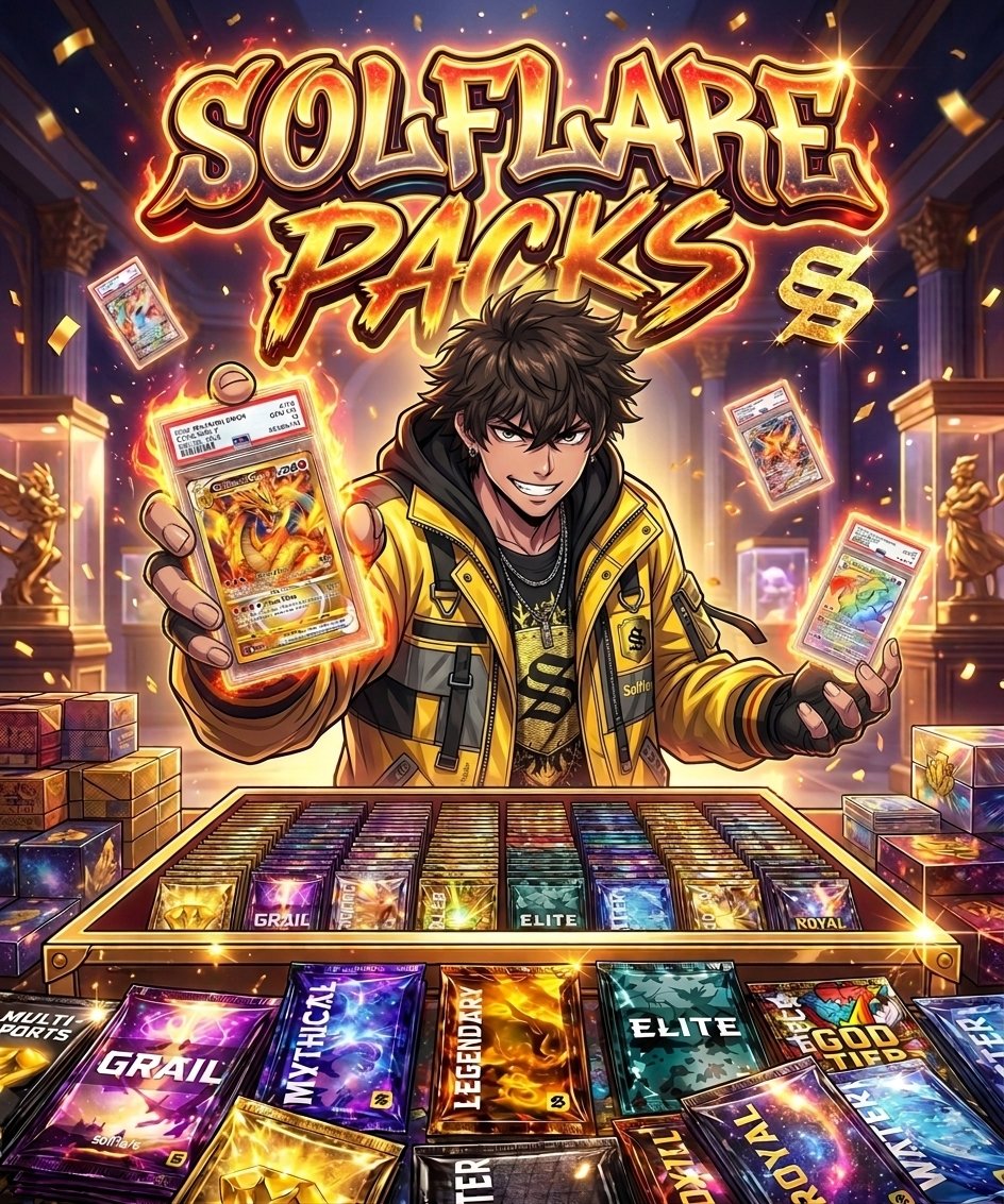Vincs_eth's tweet photo. Imagine opening a pack and pulll-ing a card worth 10x. 

Solflare Packs bring physical card pulls on-chain. 

Open, reveal a graded card, and own it right in your wallet.

Keep, sell, or redeem physical.
@solflare 
@SolflareEmpire https://t.co/DhWU4VnZyk