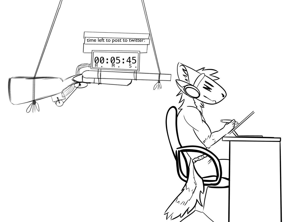 24theprotogen's tweet photo. How it feels drawing sometimes https://t.co/3TBF2rnZ4C