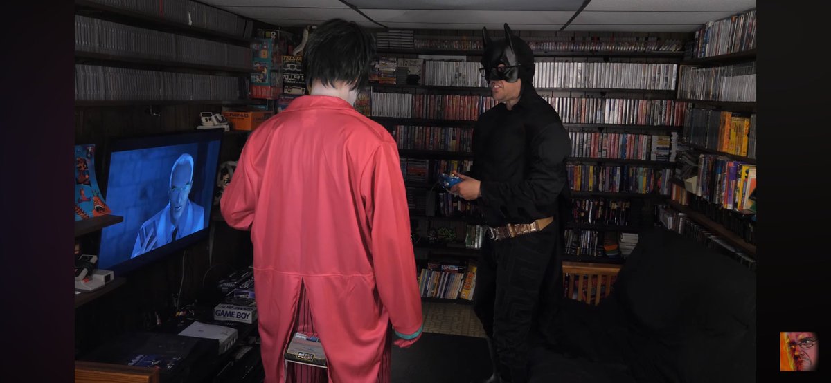 theredmoon00's tweet photo. @cinemassacre @ChannelAwesome I love the fact the joker still has the games shoved up his ass from the previous review. https://t.co/MwJqVe6yGW