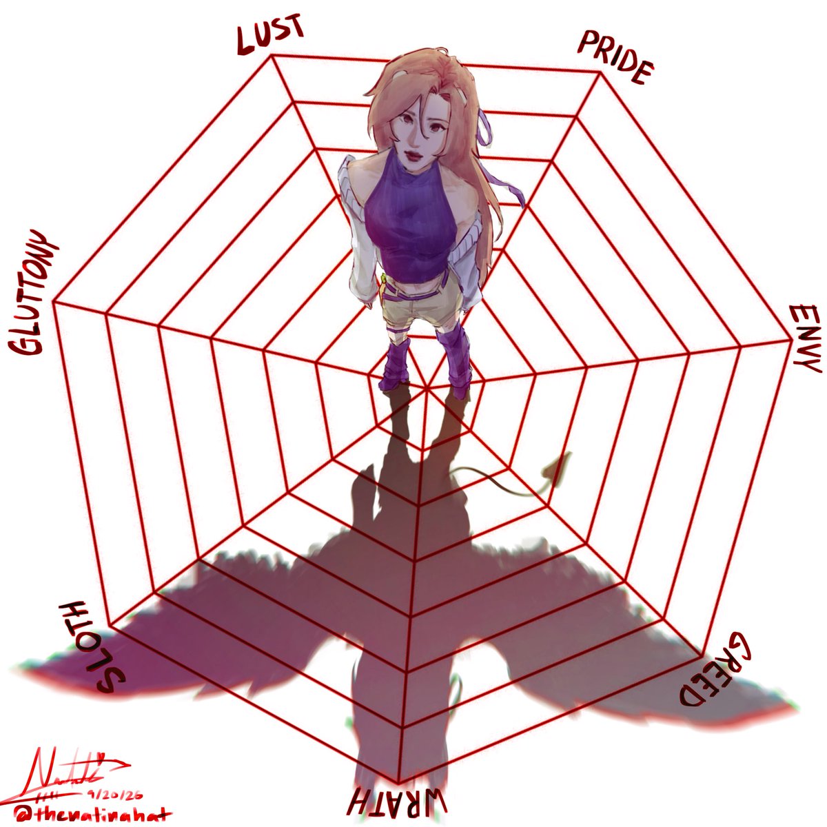 TheNatInaHat's tweet photo. That one seven deadly sins trend #tinakittenfanart #qsmpart https://t.co/AVnsqlfDCN