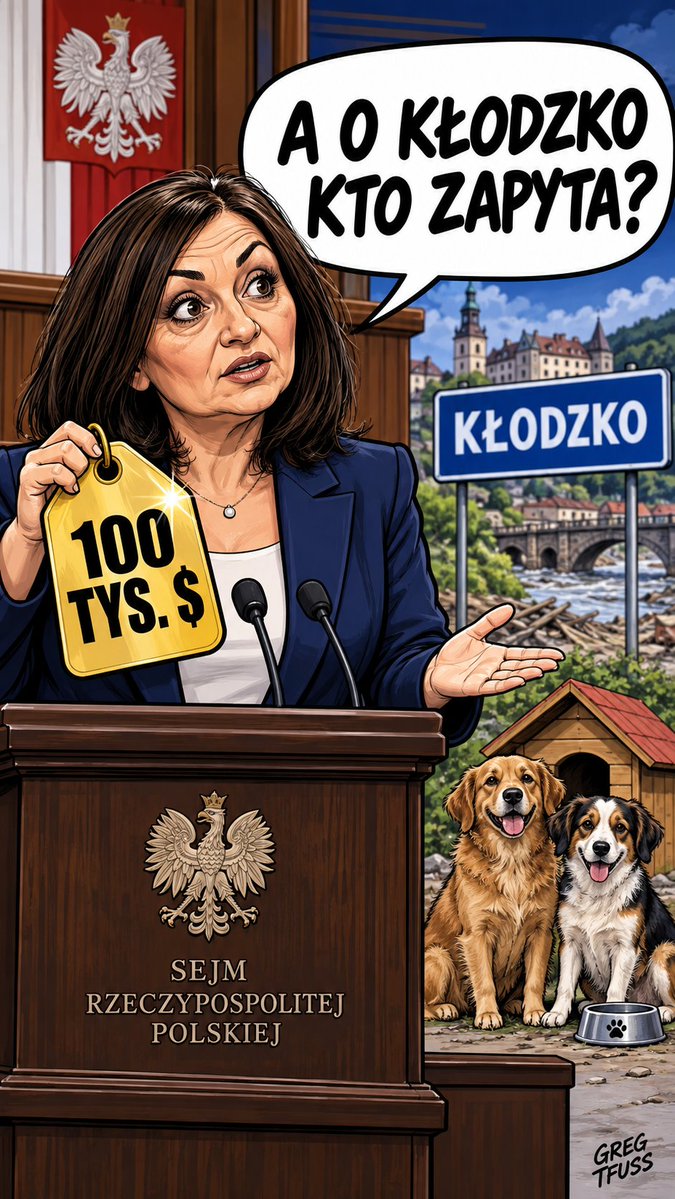 GregGreg85823's tweet photo. „100 tysięcy za spotkanie, a odpowiedź o Kłodzko nadal bezcenna?”
#Wielichowska #Kłodzko #Polityka #Satyra #Pytamy https://t.co/HyW3XhhoAH