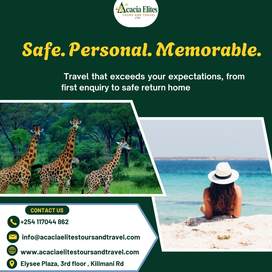 AcaciaElites's tweet photo. Our promise is simple: travel that is safe, service that is personal, and memories that last.
our journey. Our commitment.
📞 +254 117 044 862
📩 info@acaciaelitestoursandtravel.com
🌐 https://t.co/28CnJWxb8i

#AcaciaElites #TravelWithConfidence #KenyaTravel #ResponsibleTourism https://t.co/eo03dAblJb
