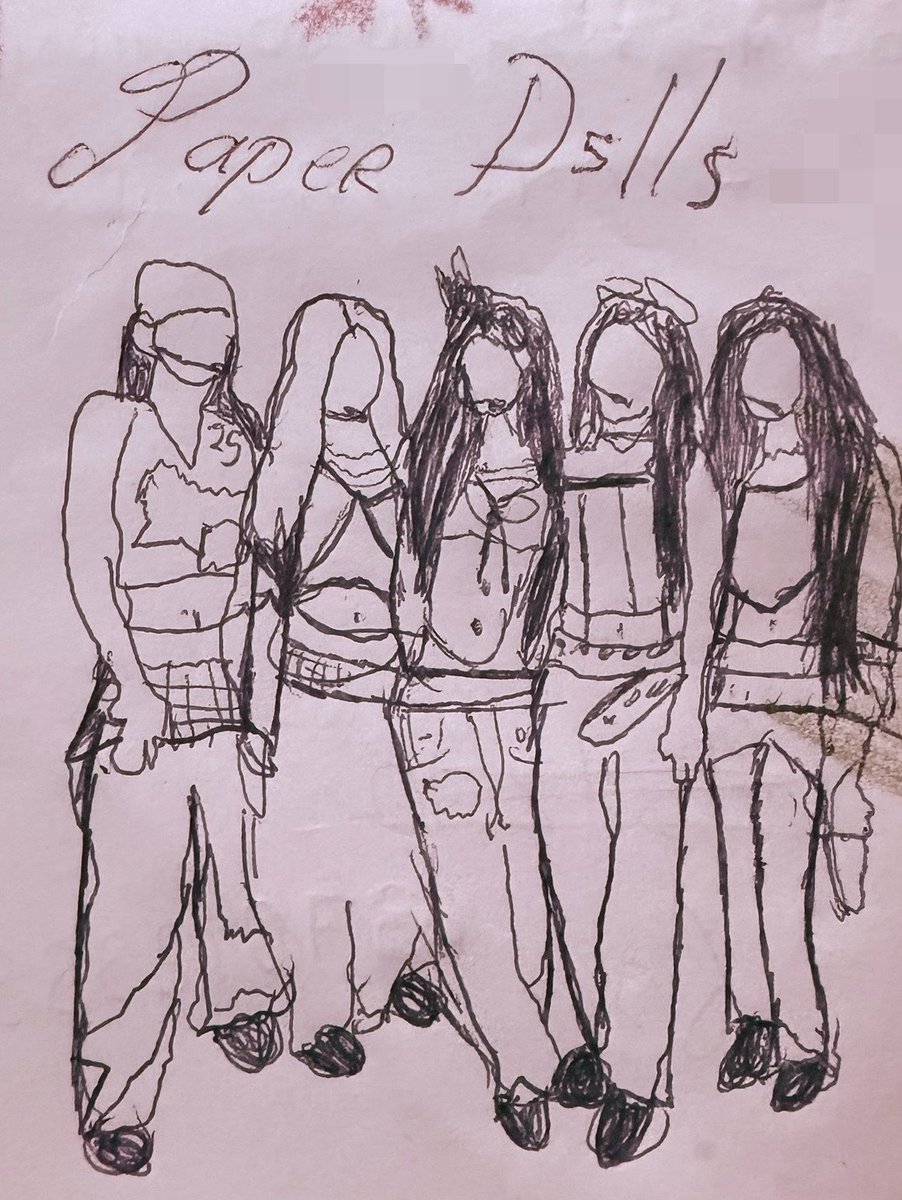 saints3s's tweet photo. Acabo de salir de clase y me puse a dibujar porque me aburría a samara emily lexie ezrela y ayana , sé que es horrible pero ok https://t.co/JNwM5kW1Jp