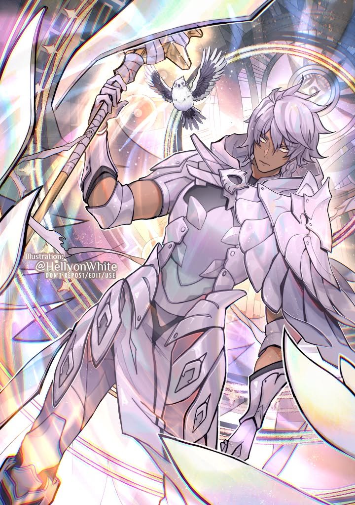 HellyonWhite's tweet photo. Print commissioned by @TunnelVa , voice of Eshmel in Fire Emblem Fortune's Weave 🕊 https://t.co/0X7mmdjdsB
