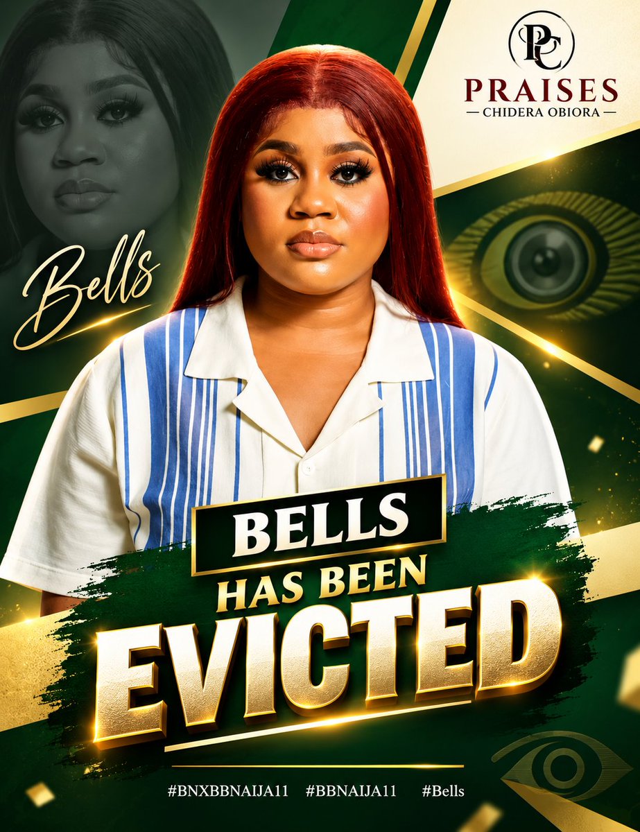 PraisesObiora's tweet photo. Bells has been EVICTED from the Big Brother house.

Thanks for entertaining us.

#BBN #BBnaija https://t.co/gkBtgWzIS5