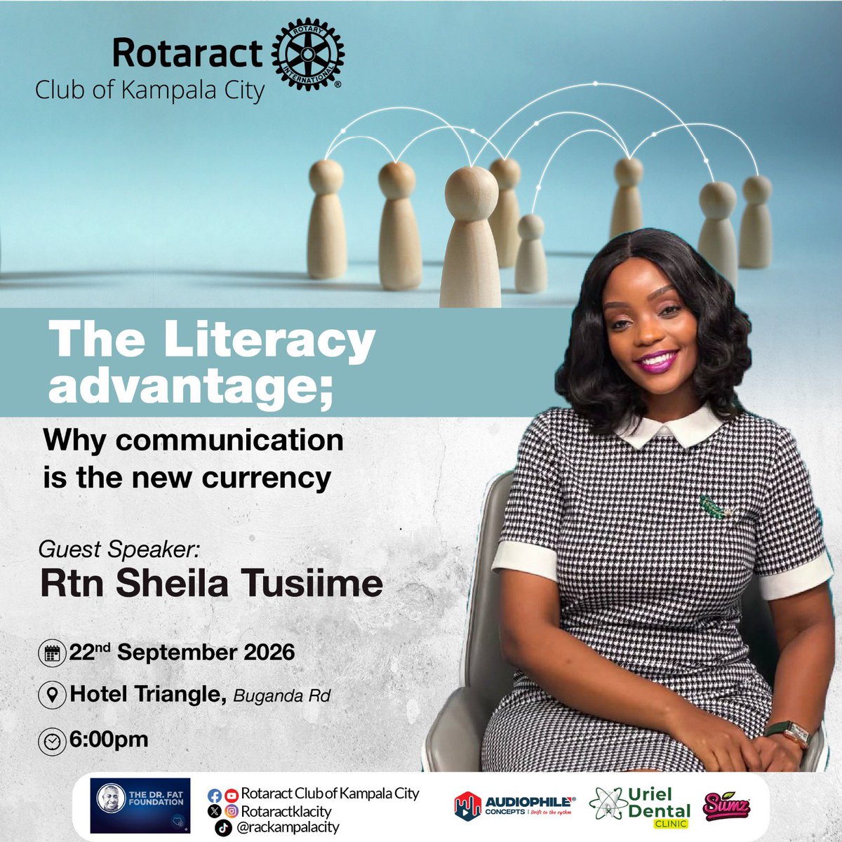 RotaractKlaCity's tweet photo. Great ideas deserve great delivery because “you get what I mean” isn’t always a communication strategy. 

Join Rtn Sheila Tusiime for The Literacy Advantage: Why Communication is the New Currency.

📅 22 Sept | ⏰ 6PM
📍 Hotel Triangle, Buganda Rd

#RotaractKampalaCity https://t.co/EvCn4WUMNS