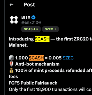 TakakoBeilo4ky's tweet photo. not every token has to start with Z

there is also one called CASH

https://t.co/FVyUd9b260 https://t.co/BsK0QOGQKK