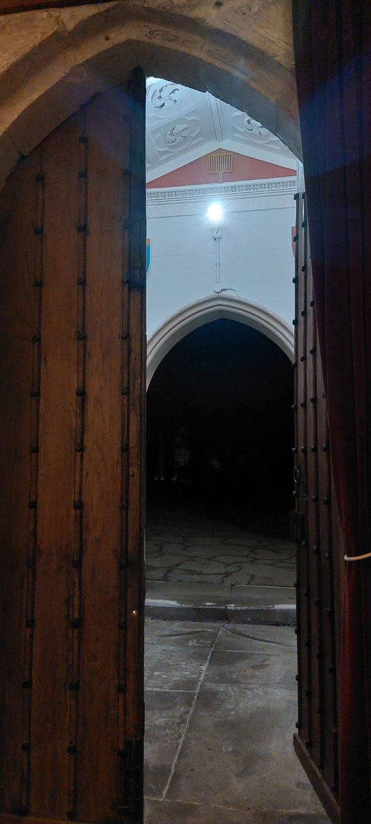 AugustaLees's tweet photo. Seasoning the vibes at a friend's gig last night. 

Numbers are going up &amp; I don't want to go down. They happily kept the church porch doors open for me so I could sway in the doorway. Added bonus of keeping the CO2 levels down for everyone 🎉

#saltingthevibesandsavinglives https://t.co/OZOHUvStD0