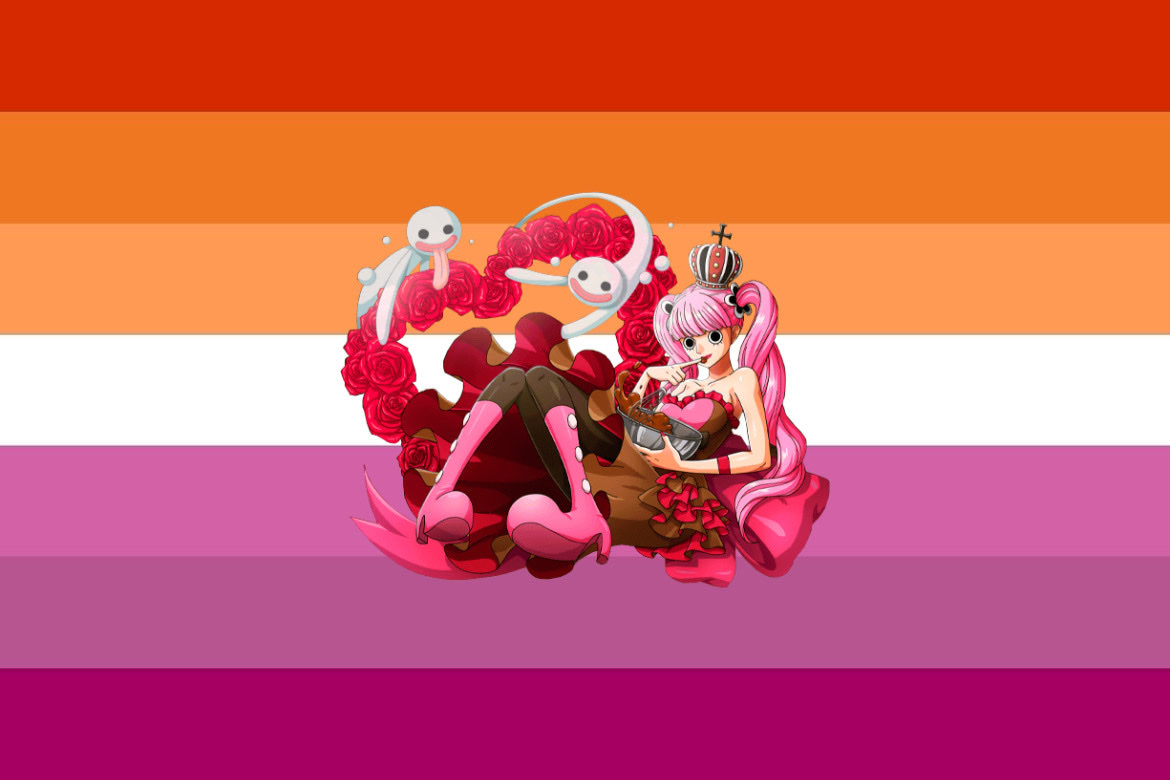 allureema's tweet photo. Lesbian flag for lesbians who like Perona https://t.co/RfXbi7gI0W