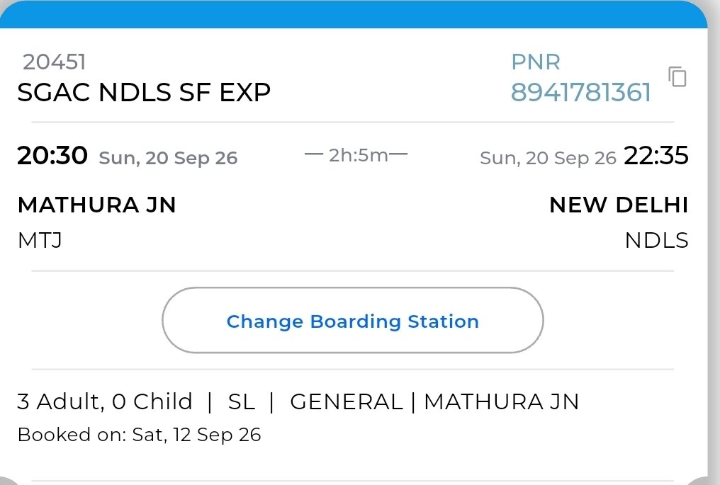 DeepakVerma08's tweet photo. Hi @railcomplaint 
Is this your services or will we  be "vikshit bharat " like this transportation services.
I traveling with my wife and  2.5 months old daughter from Mathura Junction to NDLS. The train late around 2 hours.
My 2 hours journey now 4 hours.

@nshuklain https://t.co/OPy1HjA3Pj