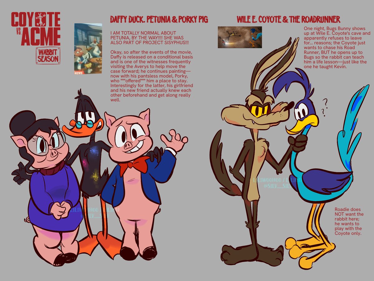 Silv__Silv's tweet photo. Coyote vs ACME au: Wabbit Season 🐰 #baffy #coyotevsacme #looneytunes #animaniacs
.
IT IS THIS SERIOUS (versión en español abajo ⬇️) 1/2 https://t.co/uvOFsWQOCV