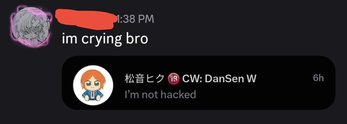 problematical00's tweet photo. Apparently people are getting DMs from my main too. Don't answer those either. https://t.co/gtKotHvcZp