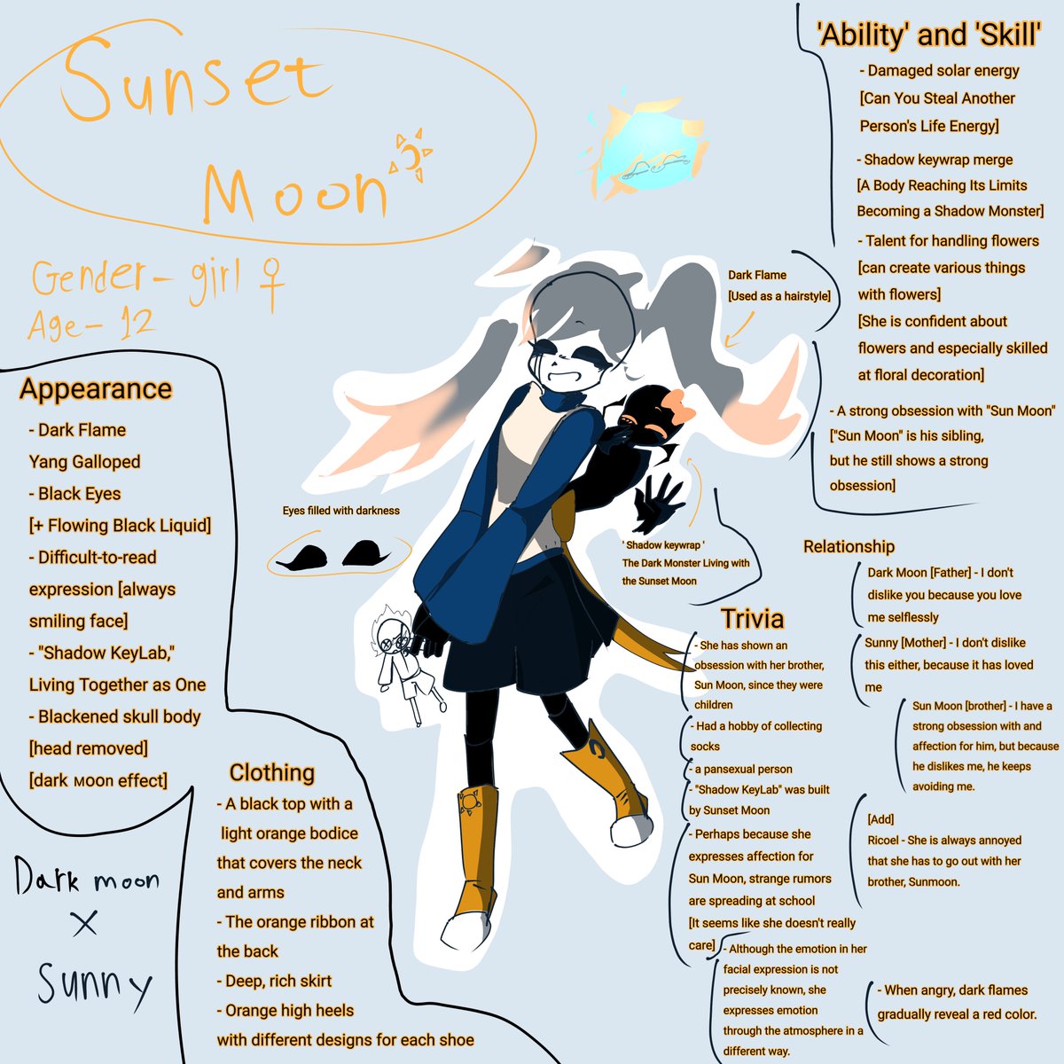 BIhaedol30232's tweet photo. Introducing [Darkmoon × Sunny Children] "Sunset Moon!"

#UndertaleAu #Perfect_familynk #shipchildren #shipkid #OC https://t.co/Wtfw0Tj6NV