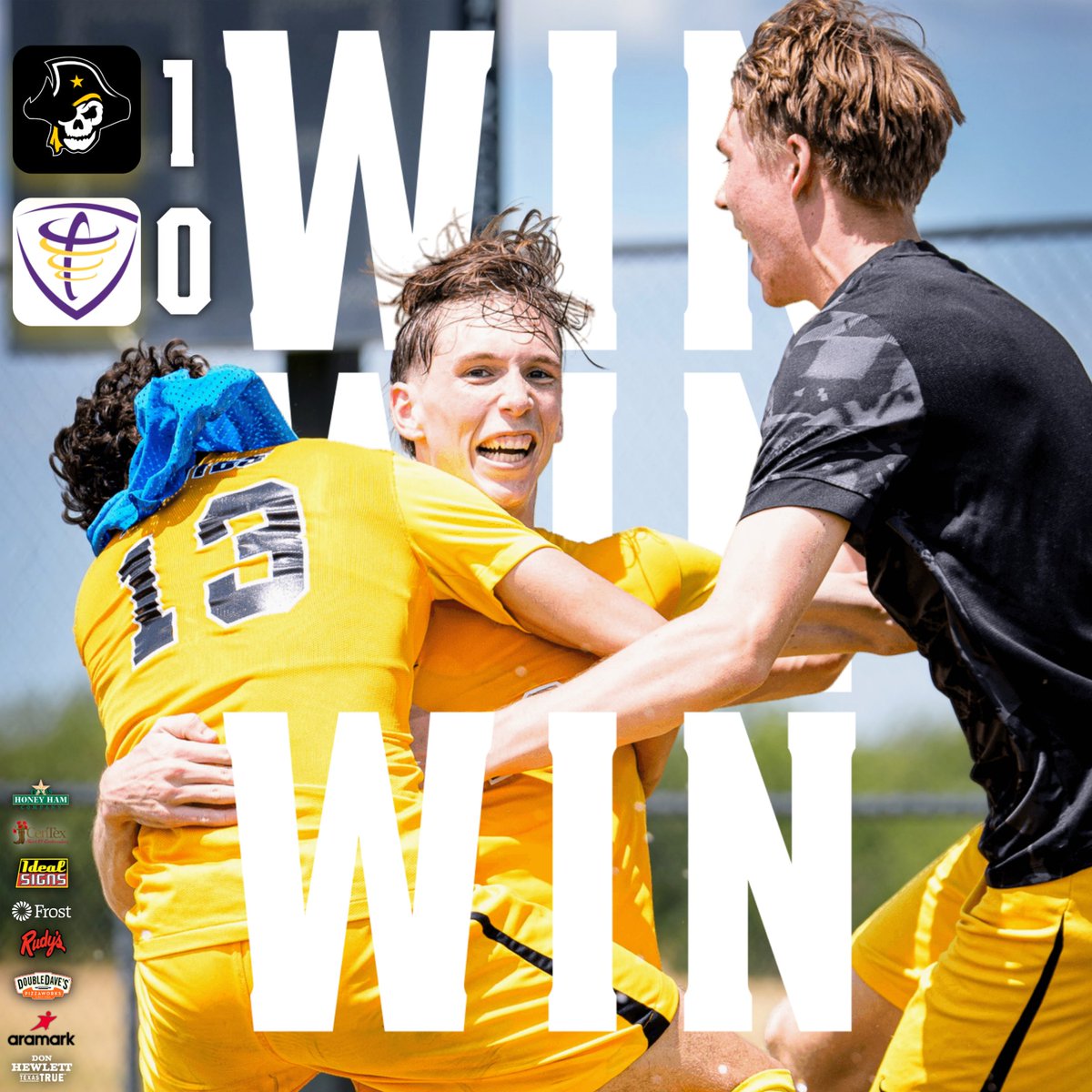 SUPirates's tweet photo. PIRATES ARE ON ๐ฅ
@SUPiratesMSOC garners a fifth straight victory over Concordia University (TX) at home with another gutsy clean sheet. Grey Richards notches his fourth goal, while TJ Bass and the Pirate defense records a fourth straight shutout.
#GoPirates https://t.co/2llb5X3xTO
