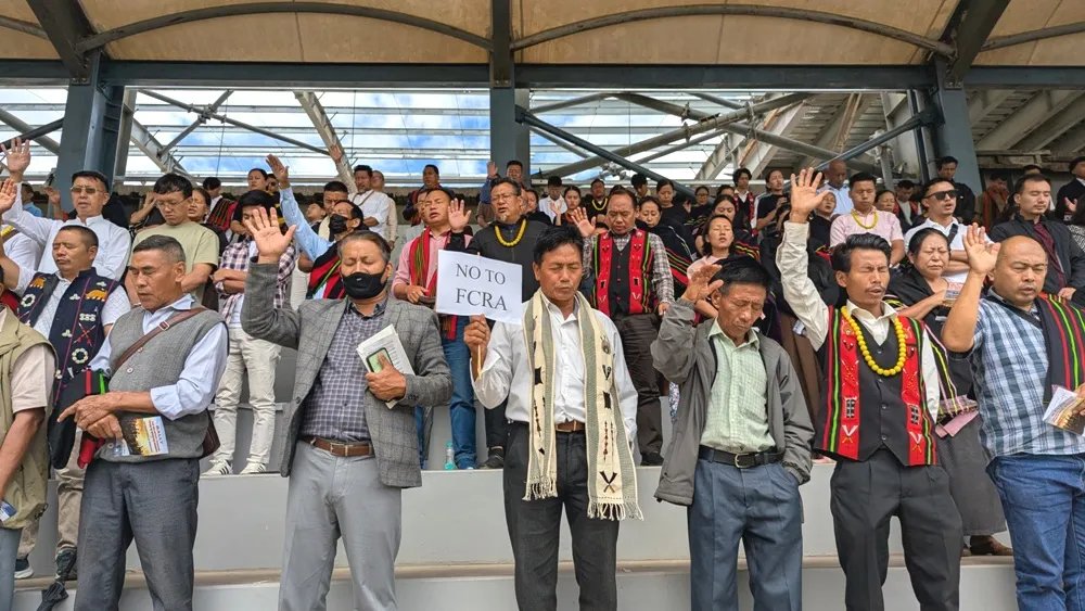 AskAnshul's tweet photo. Nagaland Joint Christian Forum (NJCF) protested against the proposed FCRA Amendment Bill in Kohima.

Well, the FCRA Amendment Bill has already been referred to a Joint Parliamentary Committee (JPC) for detailed scrutiny.

The proposed 31-member committee will comprise 21 members from the Lok Sabha and 10 from the Rajya Sabha. It is expected to submit its report by the last day of the first week of the Winter Session 2026.

If an organisation or NGO believes that the foreign funding it receives is being used legally and only for legitimate purposes, why resist a law meant to regulate such funding? Why oppose transparency and accountability?