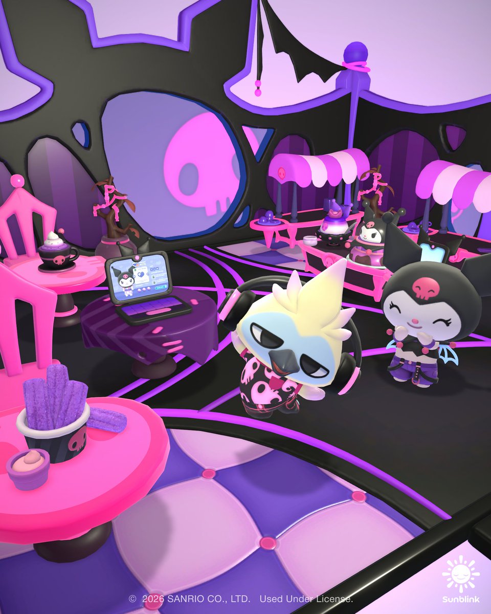 SunblinkGameDev's tweet photo. Mischief is in the air...👻🎃 Spooky Celebration is about to begin! What tricks do you think everyone in @HelloKitty Island Adventure has up their sleeves this year? 🤭🦇

#HelloKittyIslandAdventure #HelloKitty #AppleArcade #NintendoSwitch #NintendoSwitch2 #Steam #PS5 https://t.co/VxumZwK3Xx