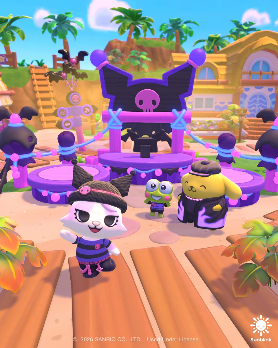 SunblinkGameDev's tweet photo. Mischief is in the air...👻🎃 Spooky Celebration is about to begin! What tricks do you think everyone in @HelloKitty Island Adventure has up their sleeves this year? 🤭🦇

#HelloKittyIslandAdventure #HelloKitty #AppleArcade #NintendoSwitch #NintendoSwitch2 #Steam #PS5 https://t.co/VxumZwK3Xx