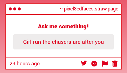 r0tting_inside's tweet photo. 1 - no tik tok is hell
2 - i would never get chasers because im an ugly moid
3 - idk what that means so idk
4 - sometimes ya https://t.co/t817PxF865