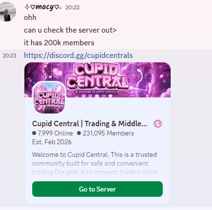 SowftMei's tweet photo. I JUST GOT SCAMMED BY WITH THIS SERVER:

MY BLOSSOM, BLOOM SET, ICEPIERCER, HARV ETC PLEASE IM CRYING OMG.. 😭😭 https://t.co/PKnrnRV0YU