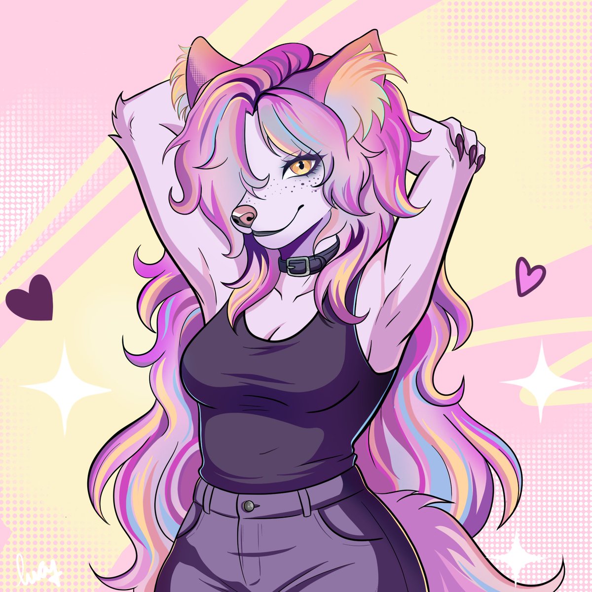 LuaFurr's tweet photo. Wolf pink girlie :3 🩷🩷 https://t.co/vssFISkWmp