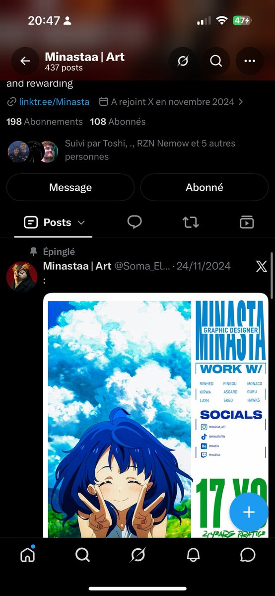Minastaaa's tweet photo. Je me suis fais pirater mes deux comptes c’est minasta si vous pouvez rt et follow que je puisse reprendre un petit peu svp 🙏 https://t.co/mpmYaHRWt6