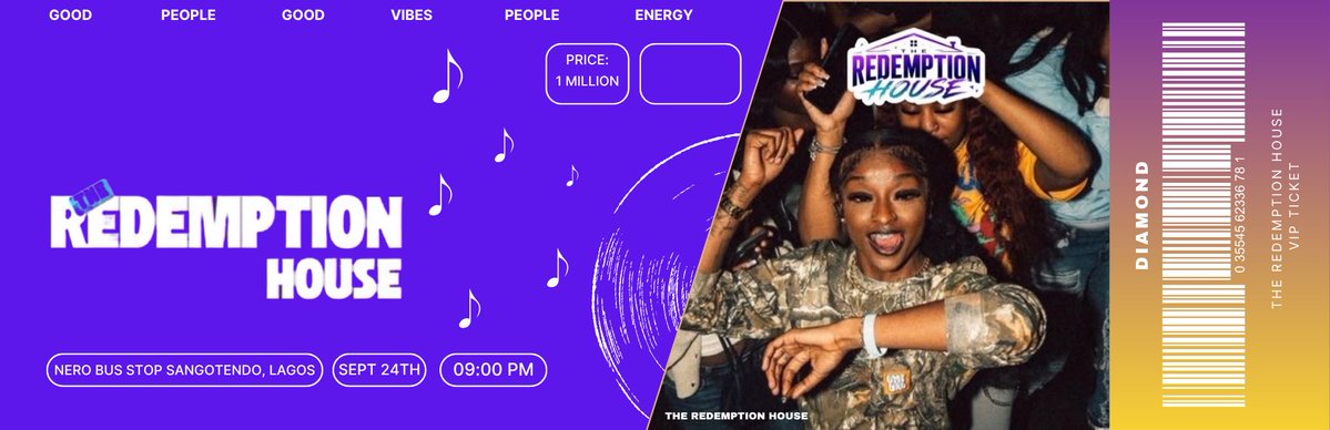 th_remption_ho's tweet photo. Diamond VIP tickets available — ₦1M
Who’s pulling up? 👀

THE REDEMPTION HOUSE is almost here!
📍 Nero Bus Stop, Sangotendo, Lagos
📅 Sept 24th | 9PM
Good people. Good vibes. Pure energy.

#TheRedemptionHouse #LagosNightlife #PartySeason https://t.co/p1s7DK3HFV