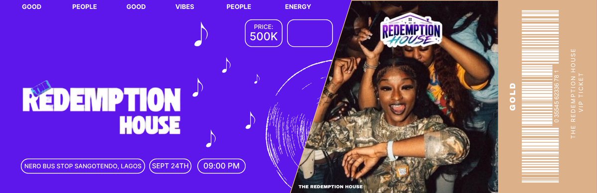 th_remption_ho's tweet photo. Gold VIP tickets available — ₦500k
Who’s pulling up? 👀

THE REDEMPTION HOUSE is almost here!
📍 Nero Bus Stop, Sangotendo, Lagos
📅 Sept 24th | 9PM
Good people. Good vibes. Pure energy.

#TheRedemptionHouse #LagosNightlife #PartySeason https://t.co/EXBmb6gfLP
