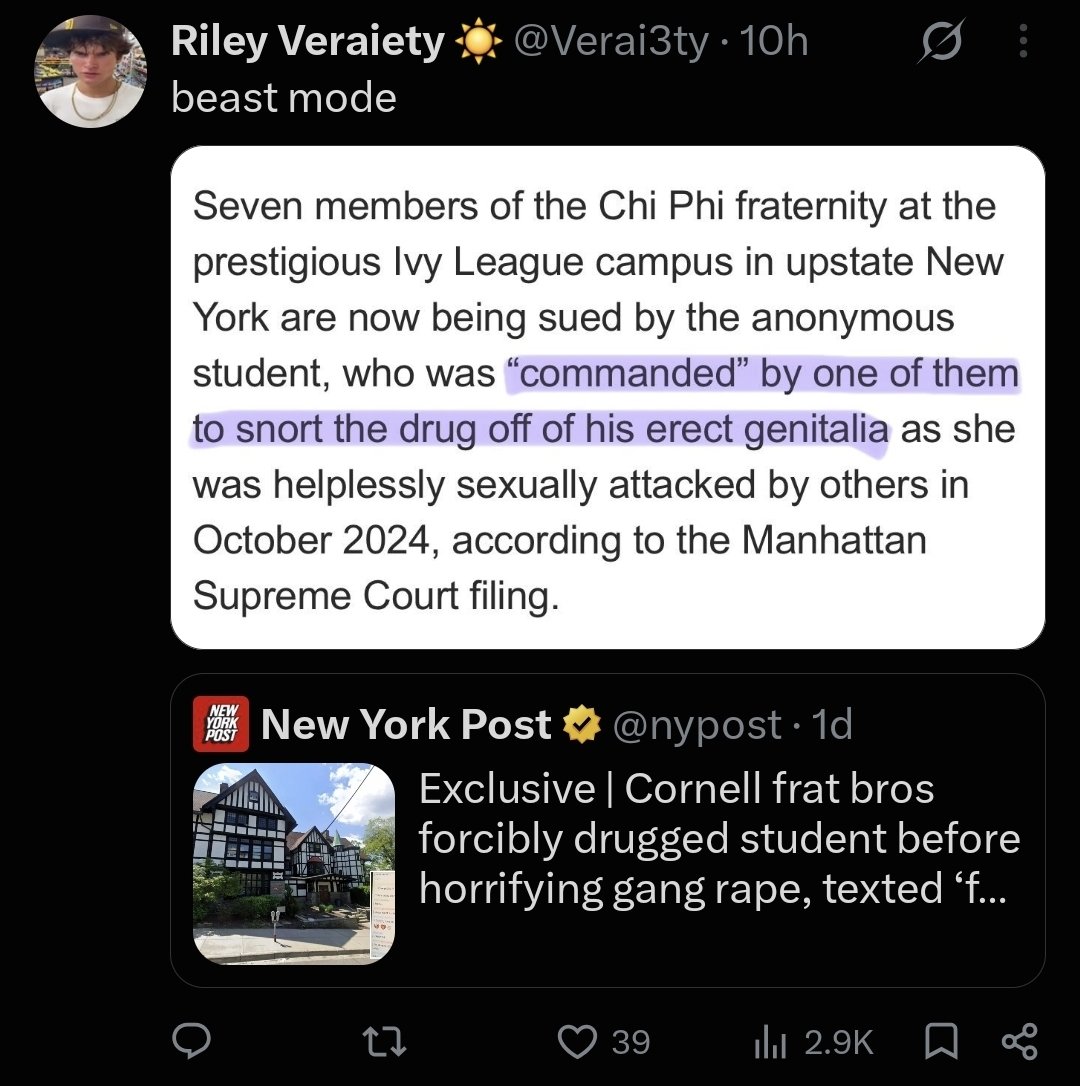 Veraeyeity's tweet photo. it was supposedly this post that got me fully suspended. Ive seen people post this kinda thing all the time, even worse sometiems. not sure why i specifically got banned for it. https://t.co/dH0TvAaJ6P