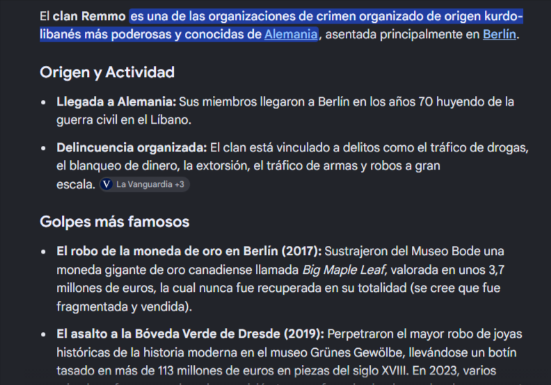 Wolfzieg's tweet photo. Por qué no dices que el de la izquierda que celebra con ellos es Issa Remmo de la mafia kurda y Clan Criminal más poderoso de Alemania ? Es decir, que ha organizado a toda la comunidad marrón para que votase a los podemitas alemanes?
@grok
explica qué es el Clan Remmo de Alemania.