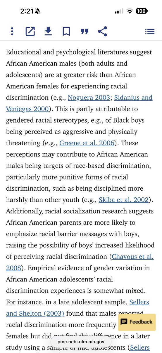 Kentheghost1's tweet photo. Black men and boys experience more racism and labeled aggressive and face harsher punishment (which hurts your educational and career prospects).
Black boys are more likely to be perceived intellectually inferior which causes them to disengage w/ education as a coping mechanism https://t.co/ksFOoNVv52