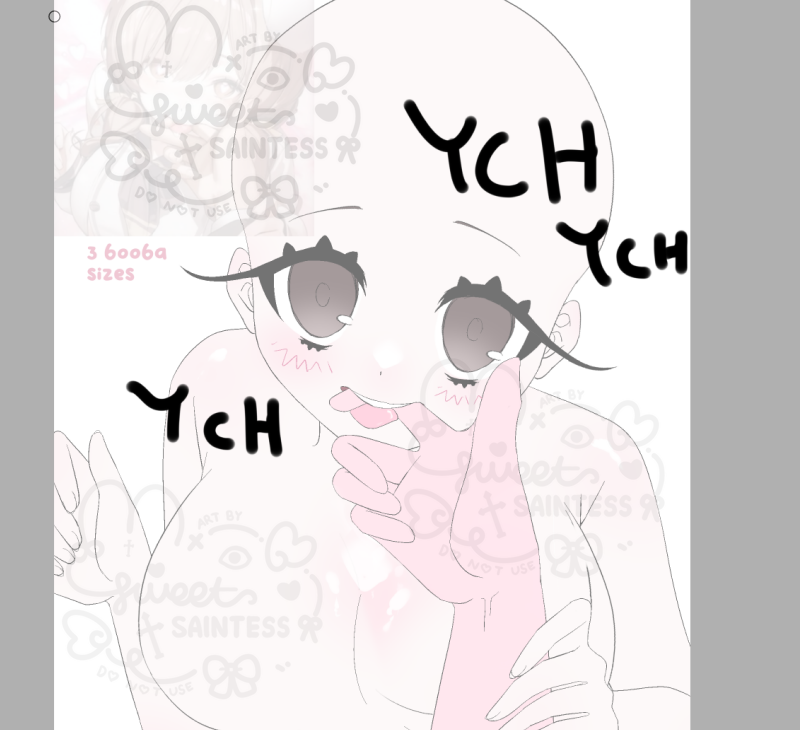 sweetsaintess's tweet photo. interest check ! 

this was a supa popular ych last yr,, if i revamp it with a more bloody/creepycute twist ... would anyone be interested for like 45 dabloons ? 

then i might sell thsi current base itself for like 20 dabloons , comes w 3 booba size ( cm use included ) https://t.co/Y7dMDvM3bv