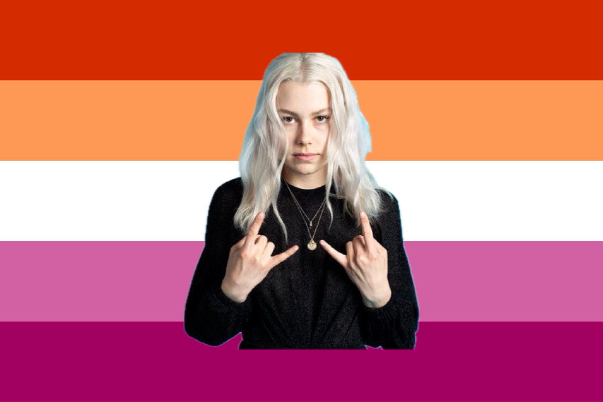 boybridgers's tweet photo. lesbian flag for lesbians who love phoebe bridgers https://t.co/uSffUjMmS8