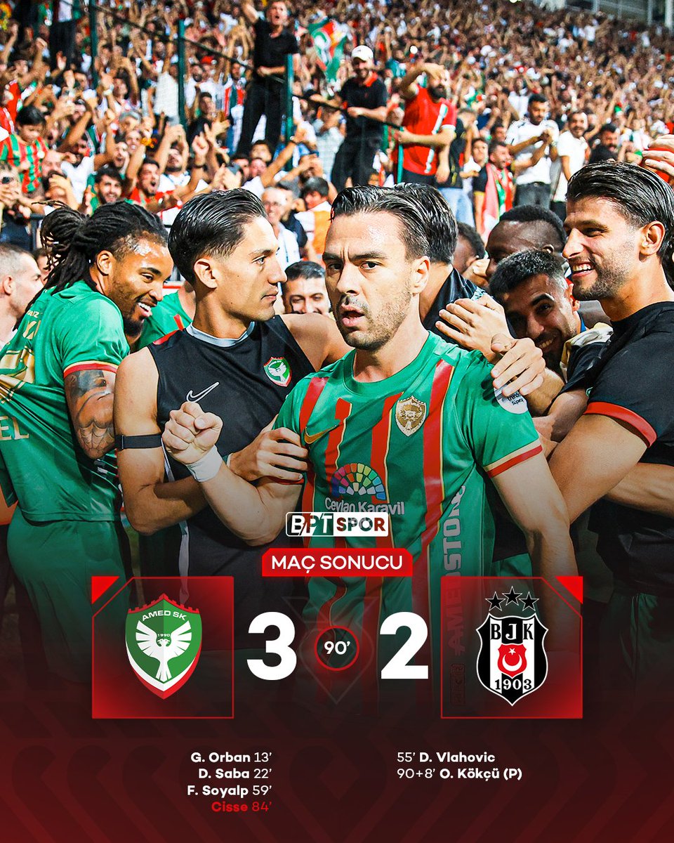 bpthaber's tweet photo. Amedspor, Beşiktaş'ı 3-2 mağlup etti. https://t.co/VIpsxyu6o5