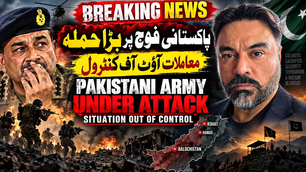 soldierspeaks's tweet photo. Pakistan Army Under Attack | 6 More Soldiers Killed | Kya Asim Munir Manhoos Hai?

BREAKING NEWS from Hangu, Khyber Pakhtunkhwa: Pakistan’s military says six Army personnel, including two young officers, were killed during an engagement on 20 September 2026. The military also reported eight militants killed.  The latest deaths come amid a succession of serious security incidents across Khyber Pakhtunkhwa and Balochistan.  In this breaking vlog, I examine:  • What happened in Hangu and the latest casualty information • The deaths of Capt Abuzar Farooq and Lt Sheraz Babar • Reports of additional wounded personnel being evacuated from Hangu • The recent Kohat Police Lines attack and its rising casualty toll • The wider pattern of attacks affecting Pakistan's security forces • SATP data showing the scale of security-force fatalities • Whether Pakistan can sustain expanding overseas defence commitments while confronting an intense security challenge at home • What Pakistan's commitments to Saudi Arabia could mean for military resources and operational priorities  The central question is no longer theoretical:  How should Pakistan balance an increasingly demanding internal-security theatre with potential military commitments abroad?  The detailed hospital/unit information discussed in the vlog comes from initial operational reporting and is identified as such where it has not been independently confirmed.  Subscribe to Soldier Speaks Reloaded for breaking developments, military analysis and geopolitical coverage.  #Pakistan #Hangu #KhyberPakhtunkhwa #PakistanArmy #Kohat #BreakingNews #SaudiArabia #Security #Terrorism #Balochistan

Link: https://t.co/fTmiYLvdWf