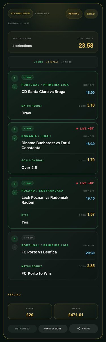 theLuckyTipsUK's tweet photo. Do you recon Porto will win tonight? I don’t like either the cash out bet is giving me £140ish https://t.co/uQSW35JBXy