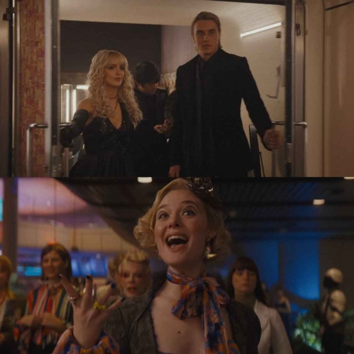 sobblles's tweet photo. thinking about how the only two times effie is allowed to be a stylist are when she's doing it to help the people she loves. first, to help her sister out and then, lastly, katniss. https://t.co/extGA8cWuz